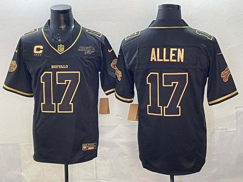 Men 2026 Buffalo Bills #17 Allen Black Gold 6th generations Nike Limited NFL Jersey style 04->buffalo bills->NFL Jersey